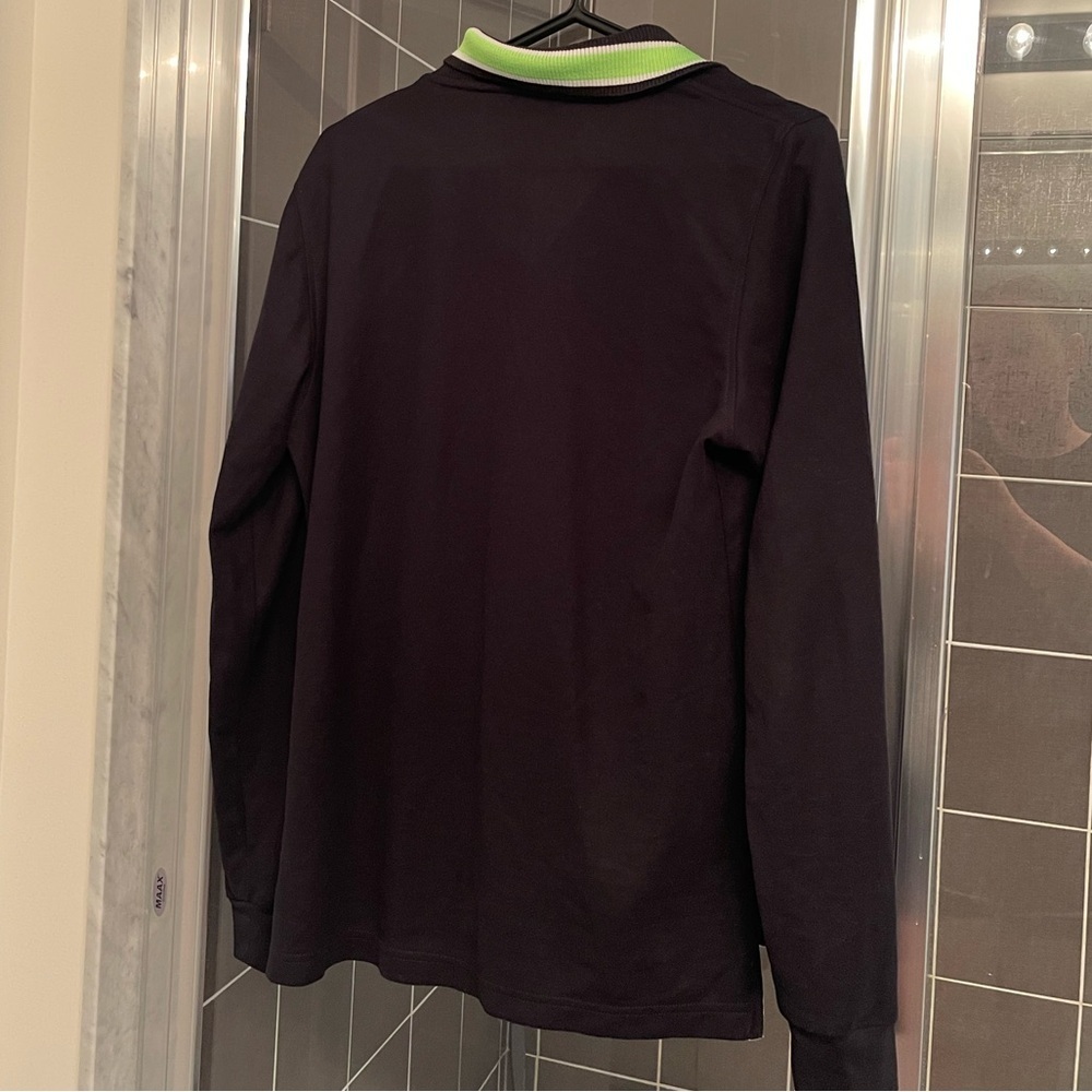 Psycho Bunny Lorenzo blue green long sleeve Polo shirt 4 - Picture 6 of 8